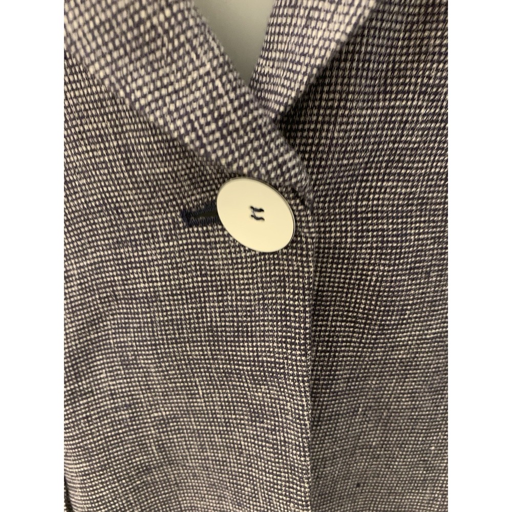 VTG Giorgio Armani  Plaid Black Linen Blazer Size 8 A624 - Picture 3 of 11